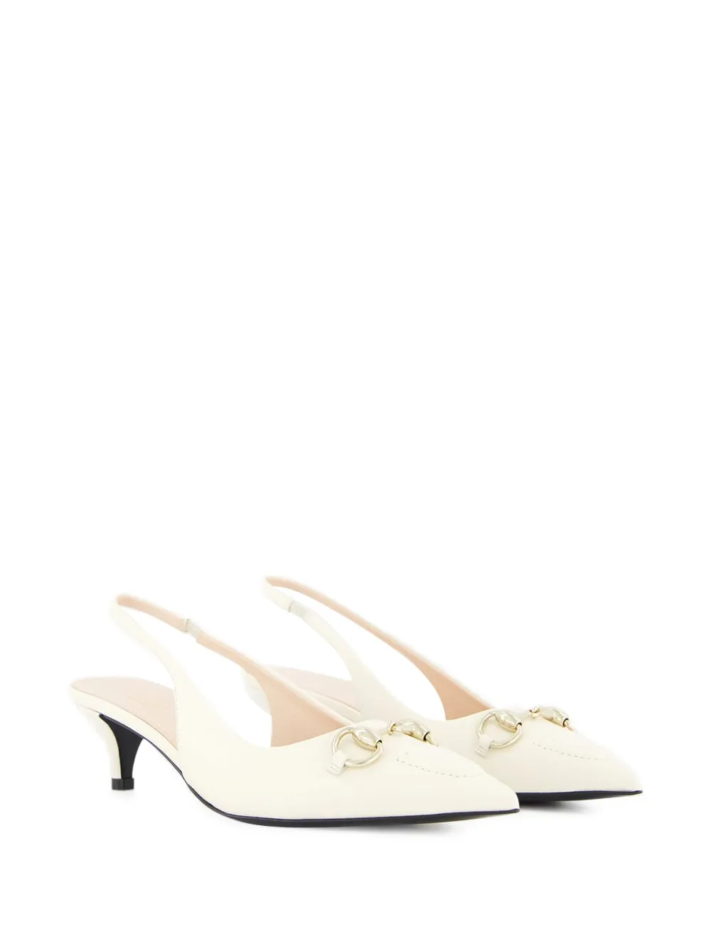Gucci 45 mm slingback pumps met kitten-hak Beige