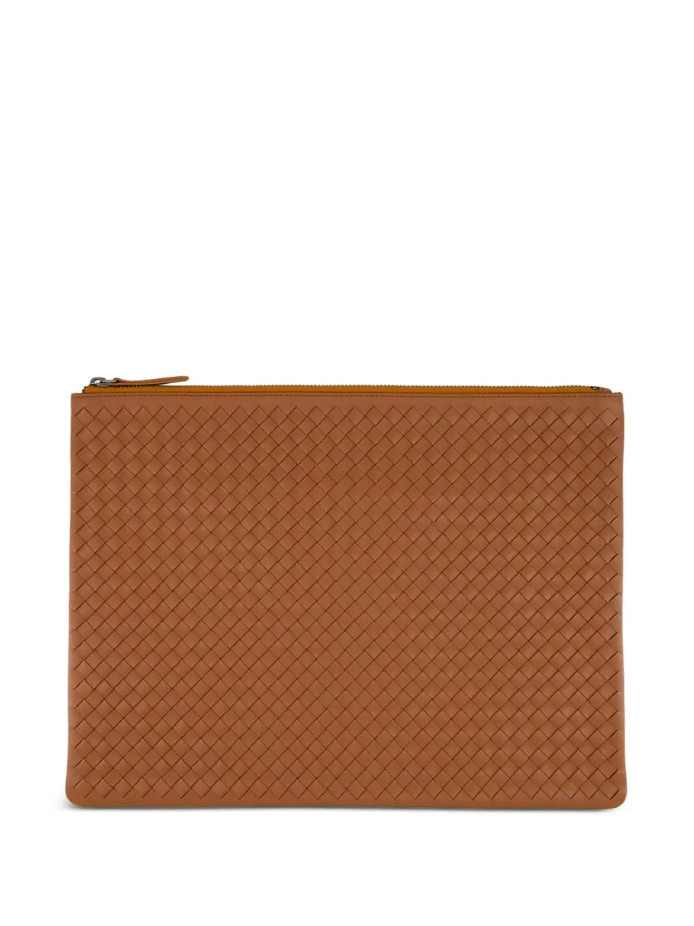 Dragon Diffusion A4 Pochette Woven-leather Clutch In Brown