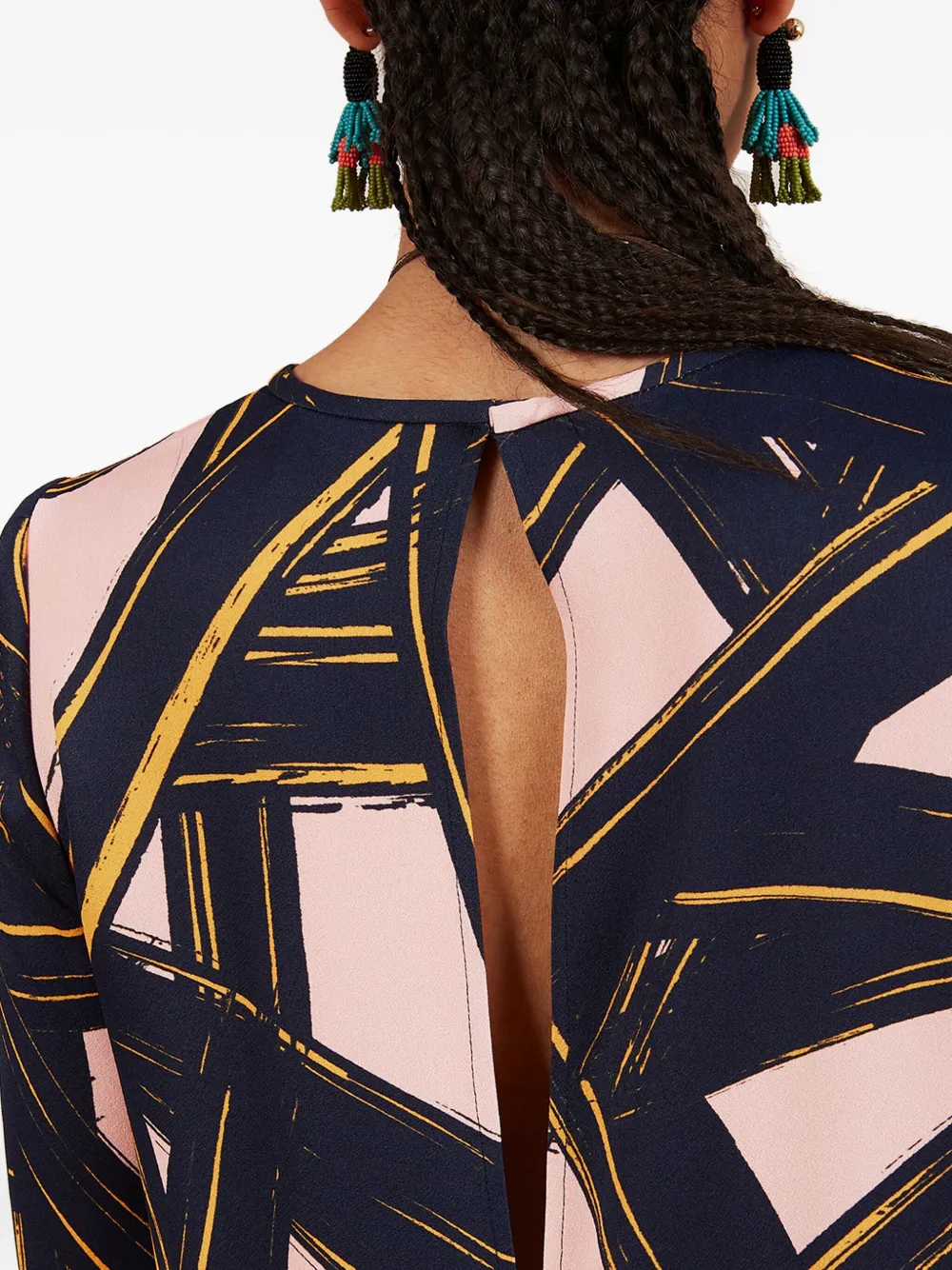 colville abstract-print maxi dress Zwart