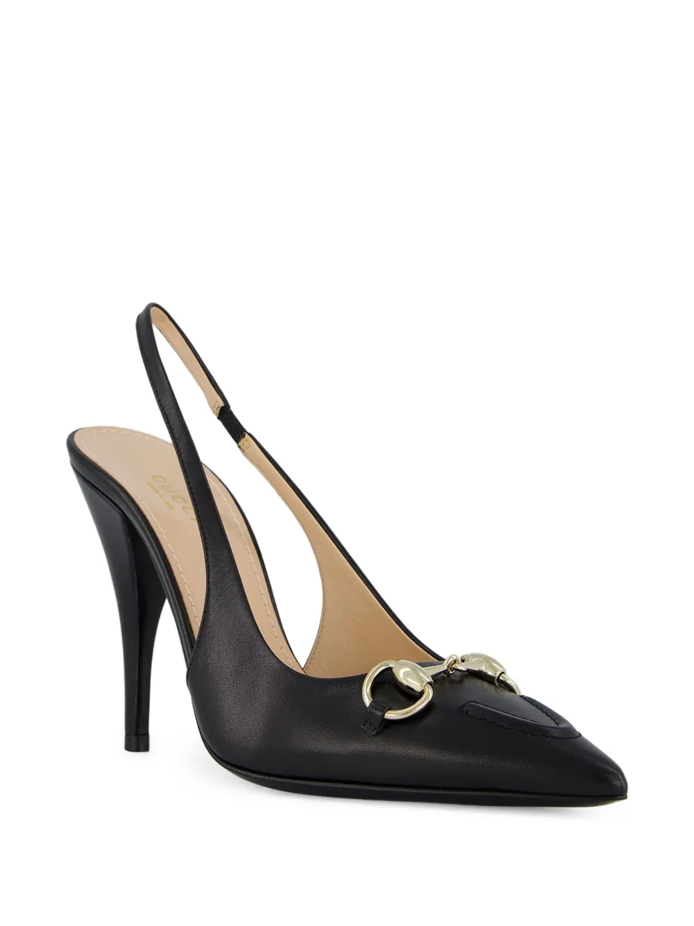 Gucci 105 mm Horsebit leren slingback pumps 1000