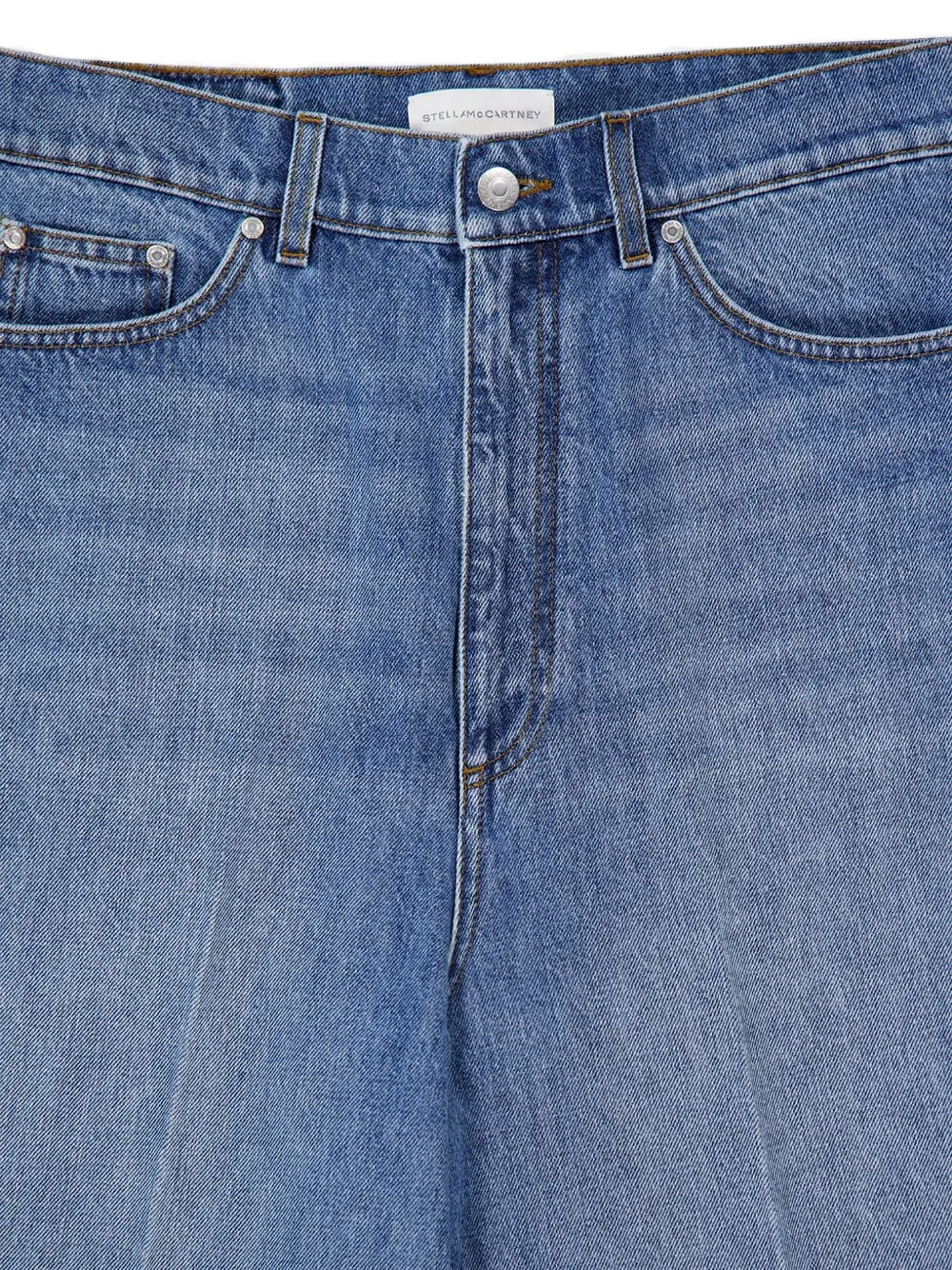 Stella McCartney logo-patch jeans Blauw