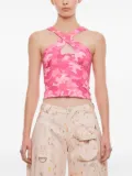 Collina Strada cross-strap cutout top - Pink