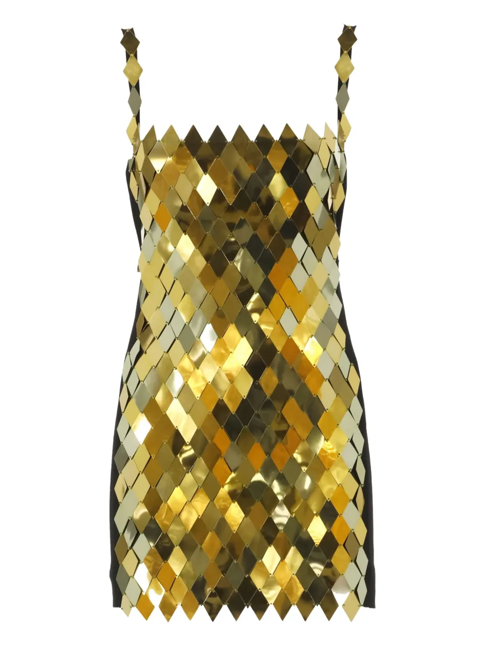 The Attico Mini-jurk met pailletten en vierkante hals Metallic