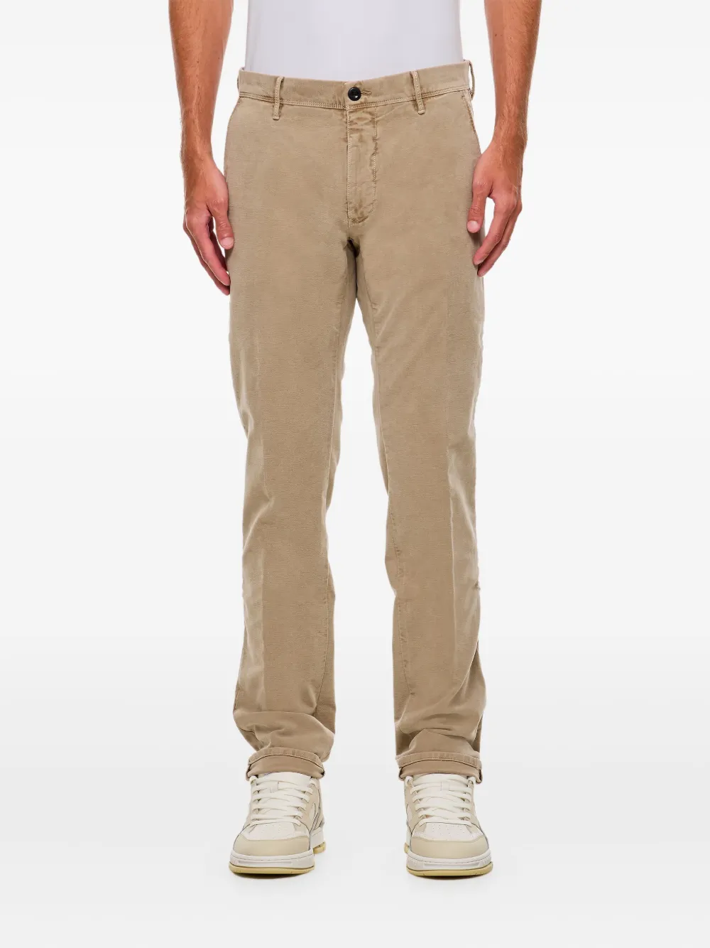 Incotex button-zip trousers Beige