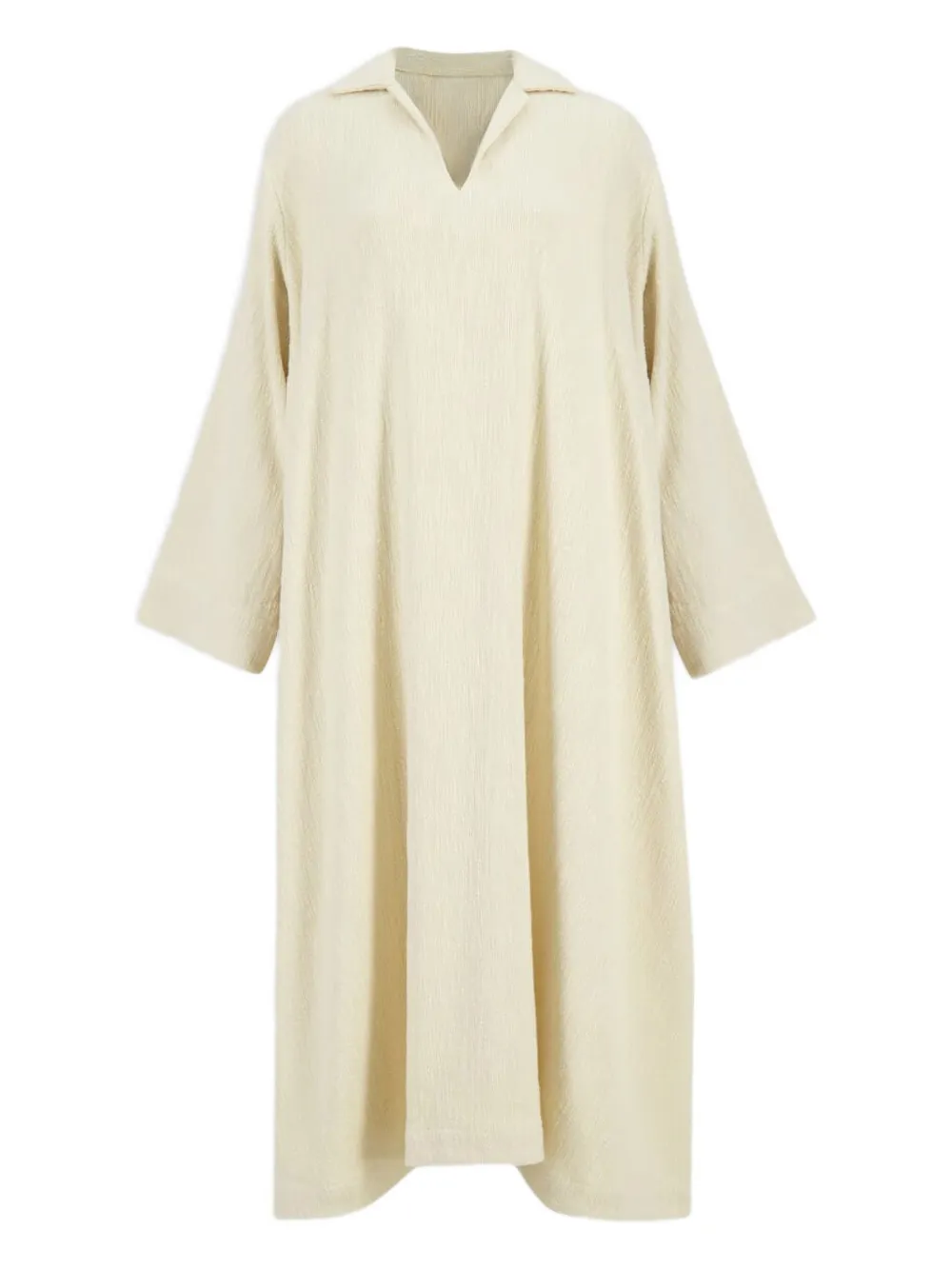 Marrakshi Life V-neck Cotton Kaftan In Neutral