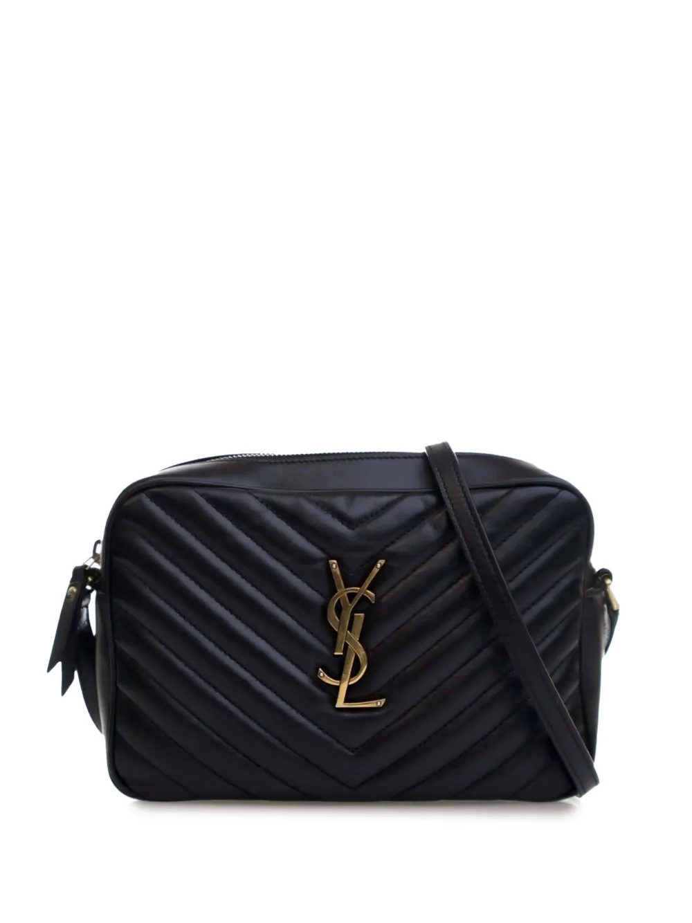 Pre-owned Saint Laurent 2011-2024 Matelasse Leather Monogram Lou Camera Bag Crossbody Bag