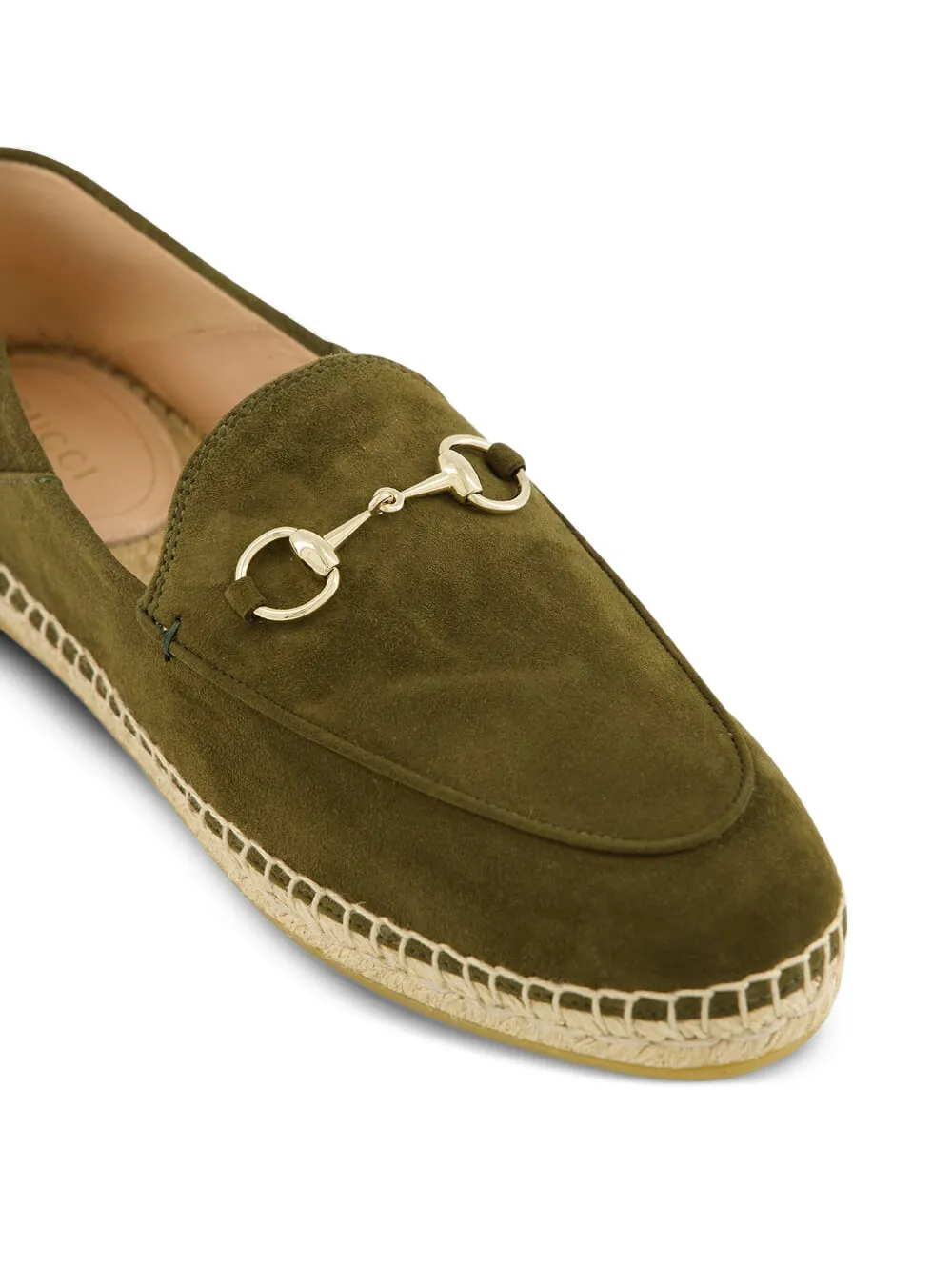 Gucci Horsebit suède espadrilles Groen