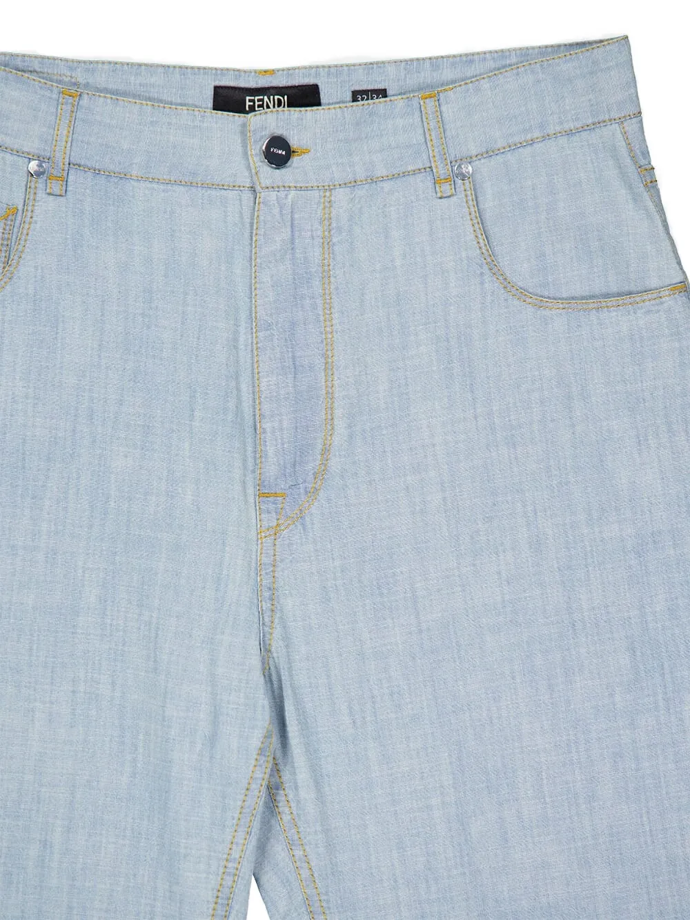 FENDI Chambray jeans met vijf zakken Blauw