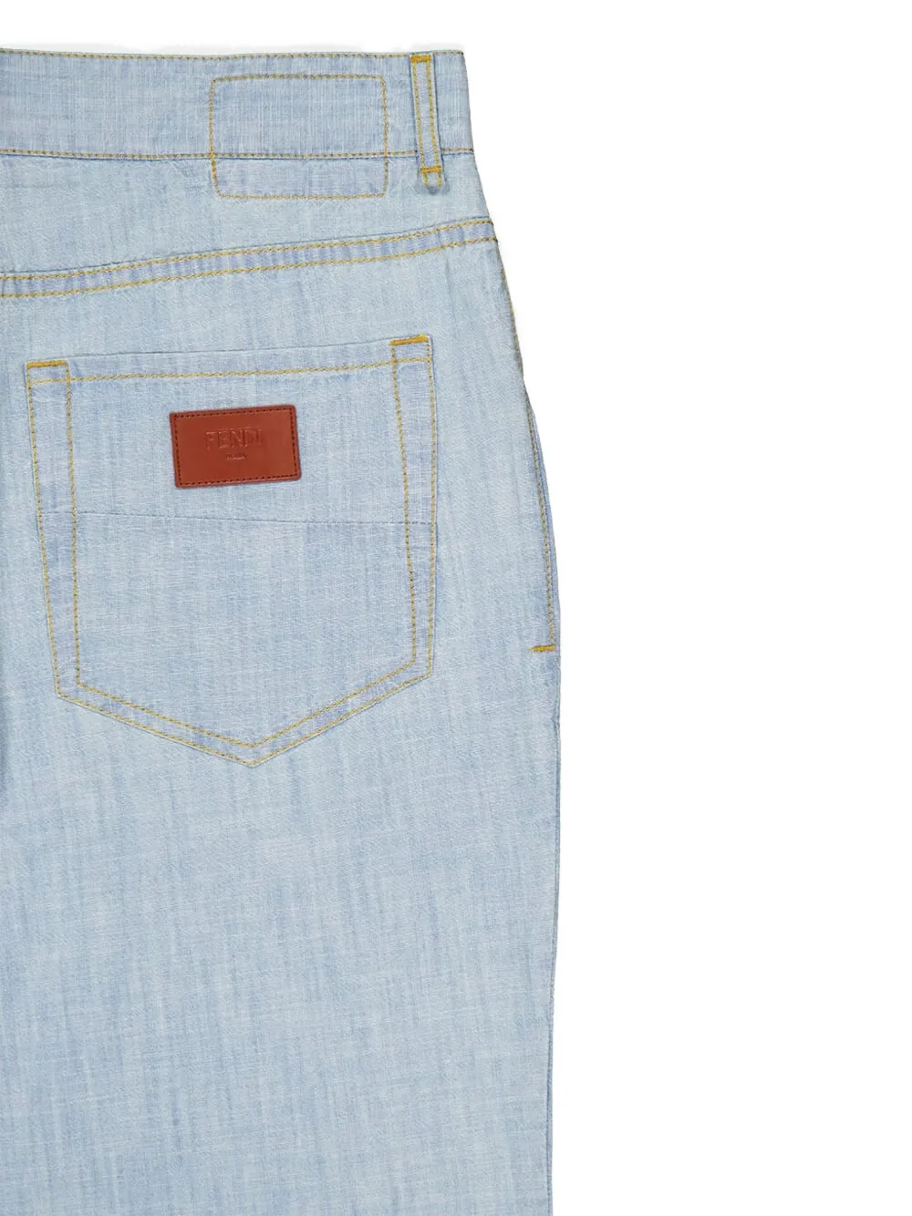 FENDI Chambray jeans met vijf zakken Blauw