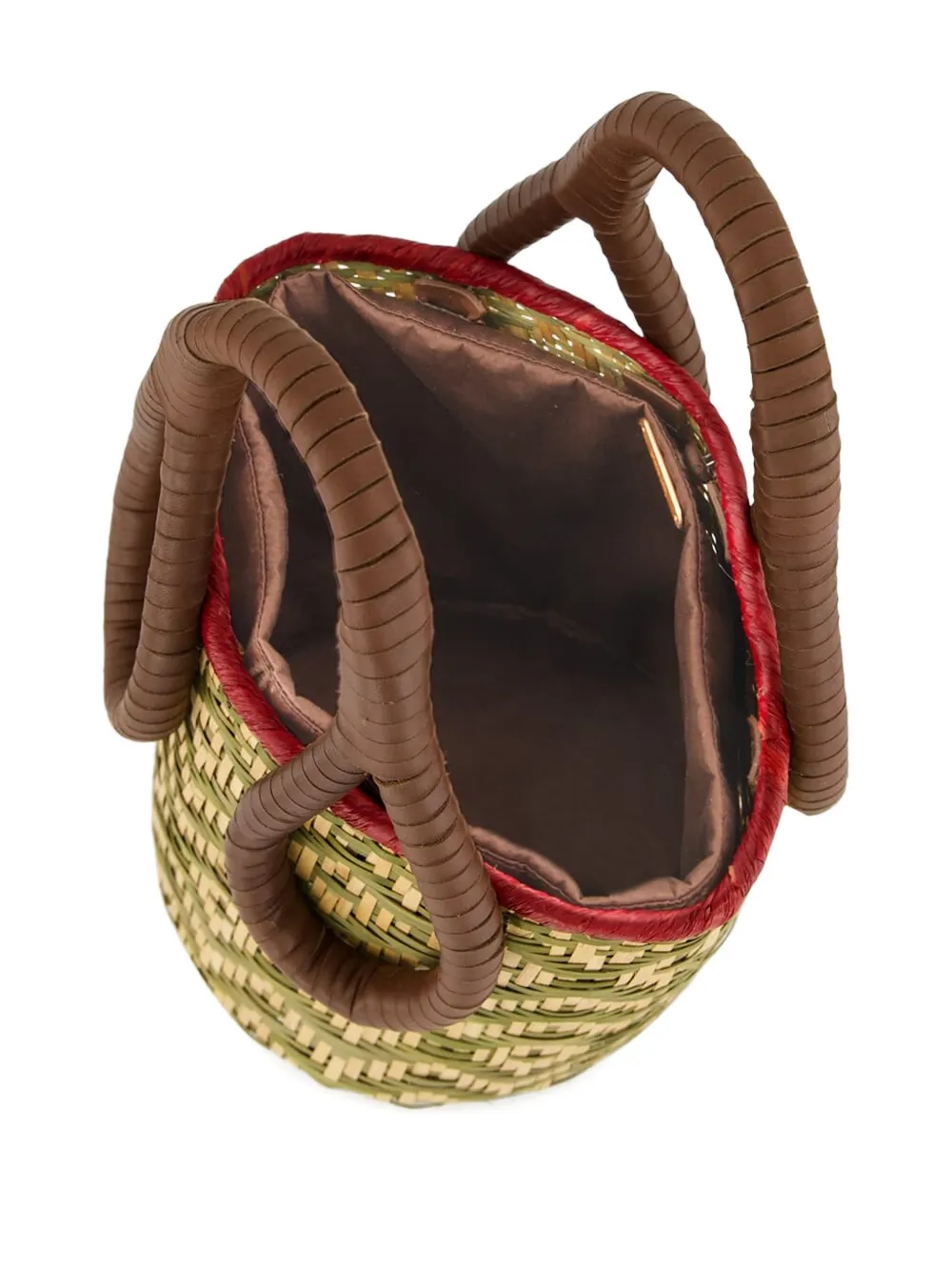 Johanna Ortiz Mini Understanding Of The Cosmos Woven Bucket Bag In Green