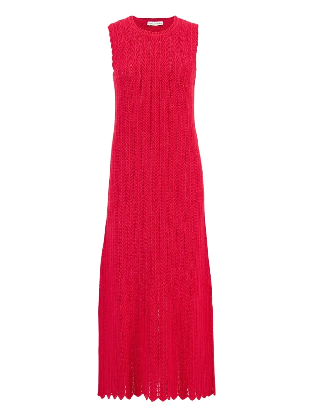 Altuzarra Sissi opengebreide maxi-jurk met gewelfde afwerking Rood