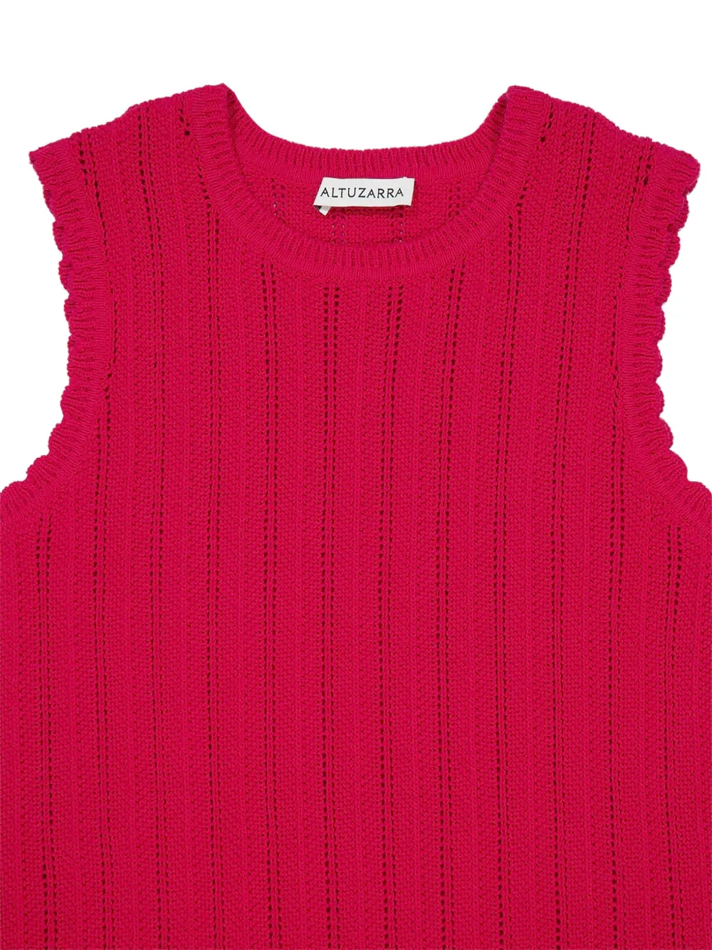 Altuzarra Sissi opengebreide maxi-jurk met gewelfde afwerking Rood