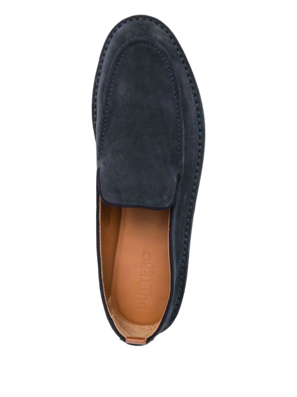 Buttero leather slip-on loafers Blue