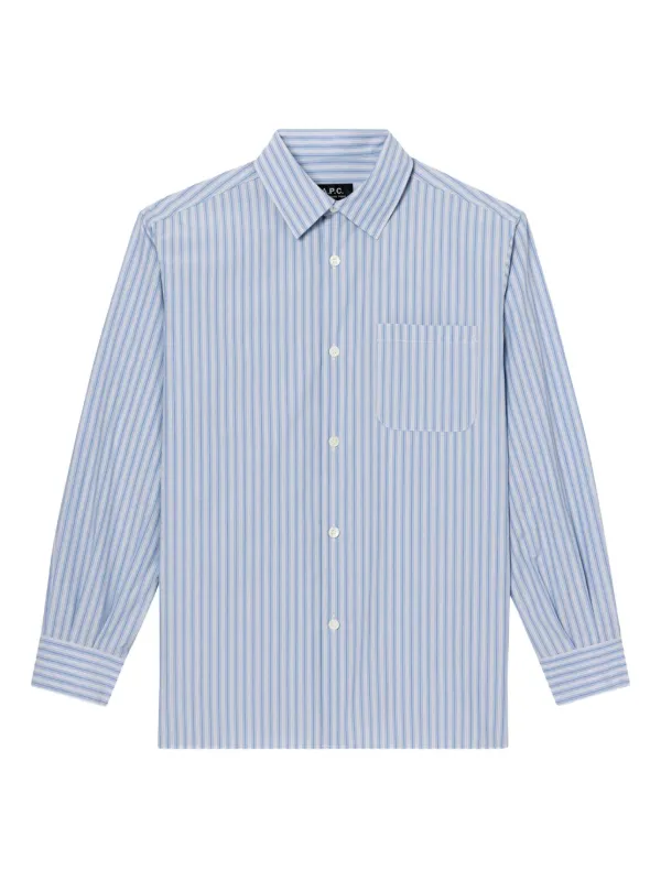 A.P.C. Sela ストライプ シャツ | ブルー | FARFETCH JP
