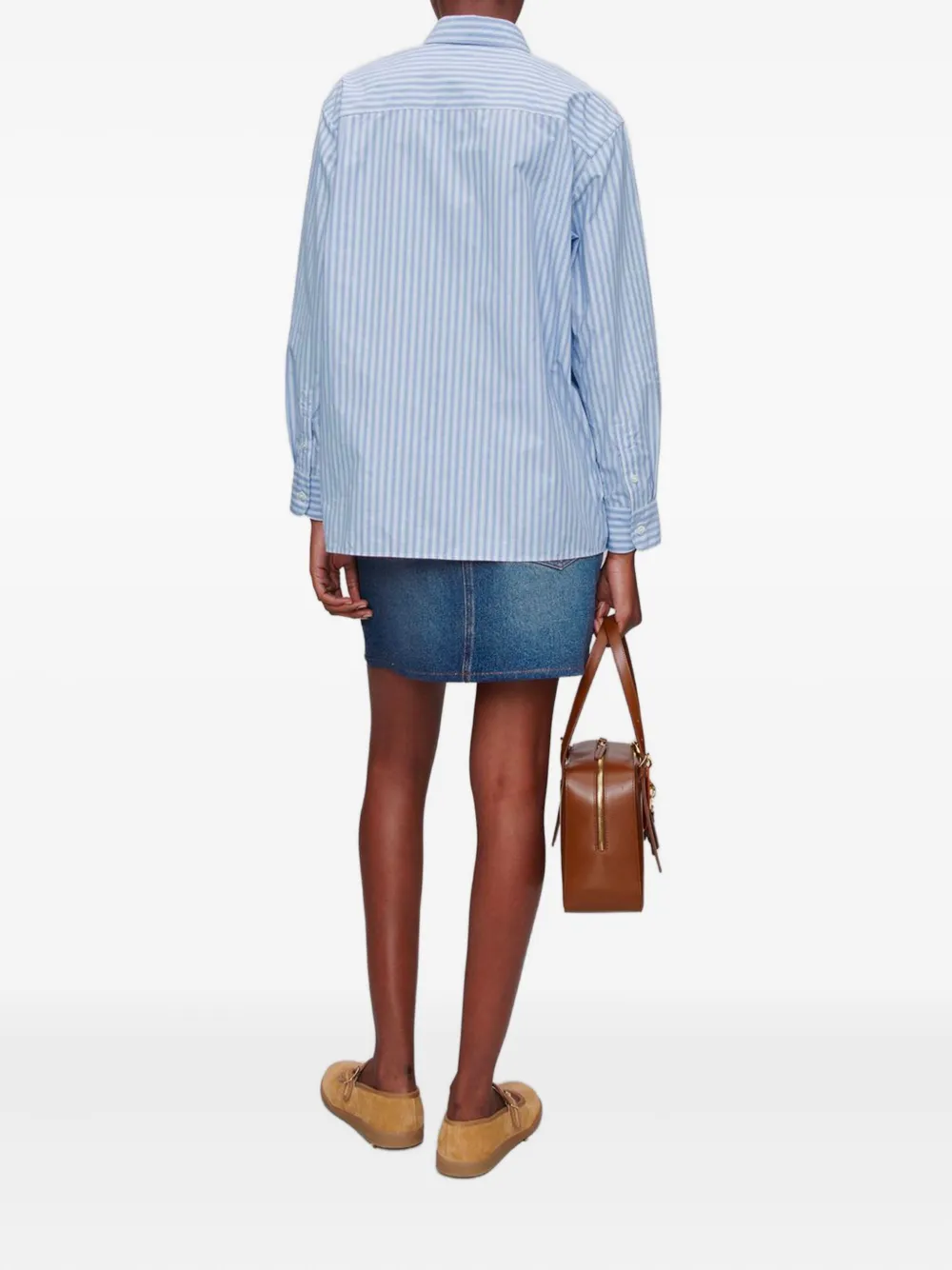 A.P.C. Sela striped cotton shirt Blauw