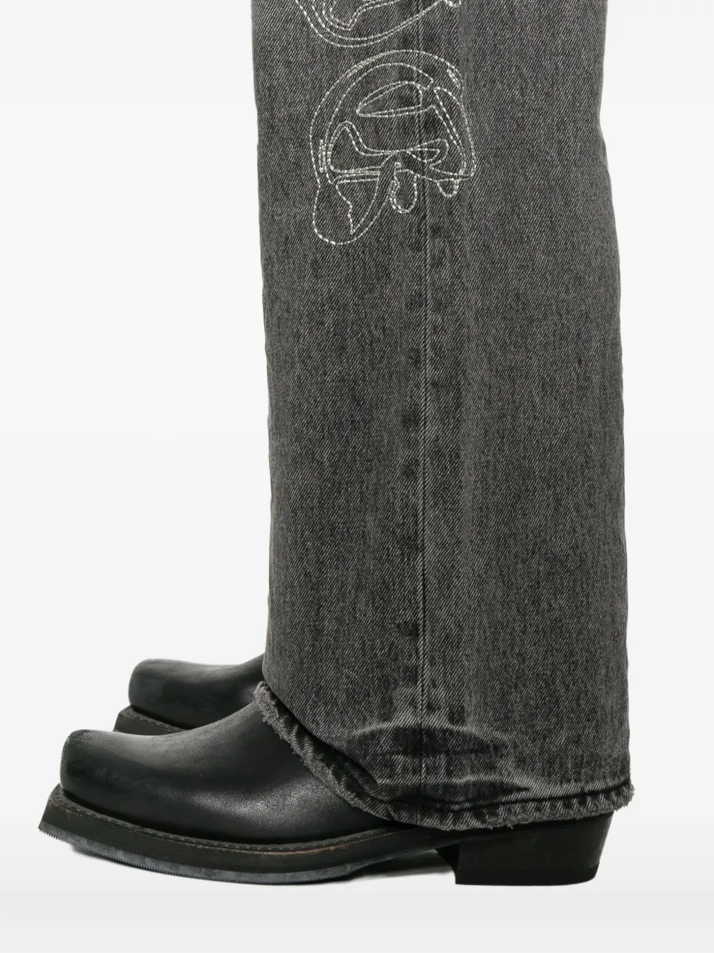 Purple Brand Jeans met toelopende pijpen Zwart