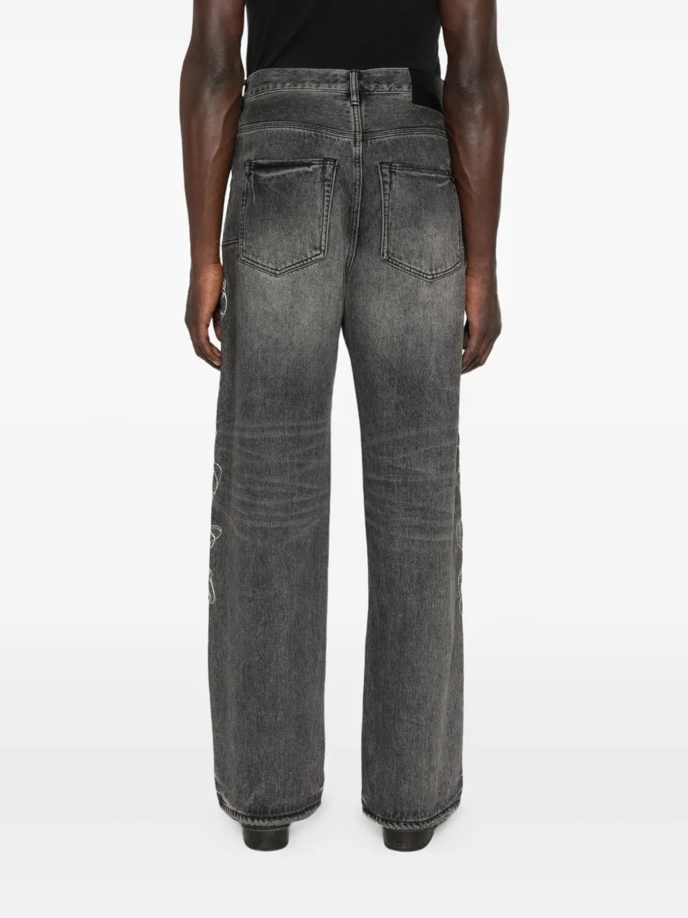 Purple Brand Jeans met toelopende pijpen Zwart