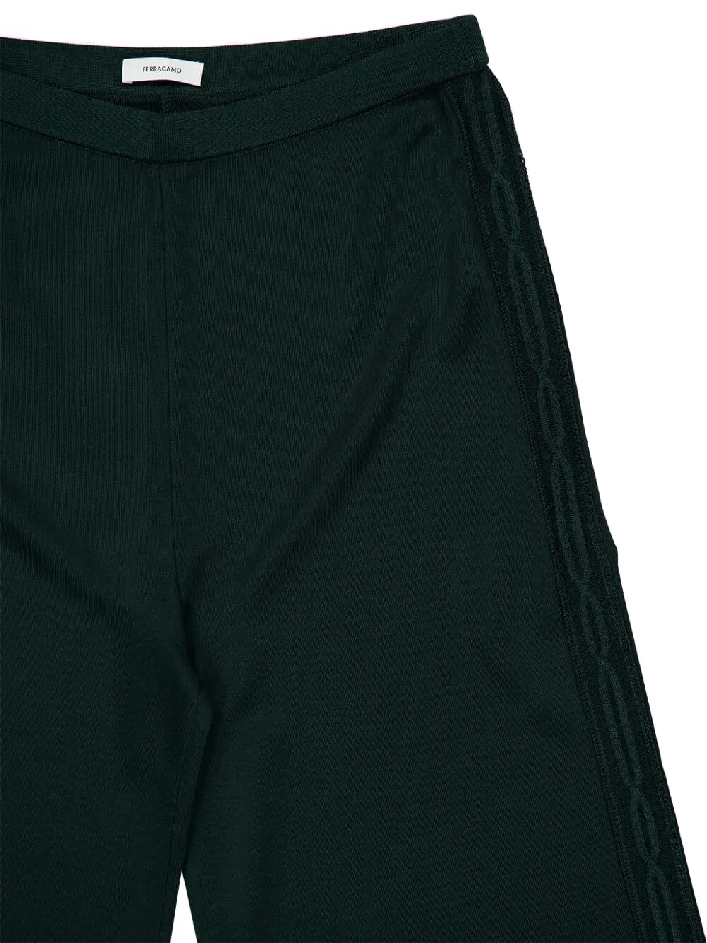 Ferragamo Geribbelde broek met kant Blauw