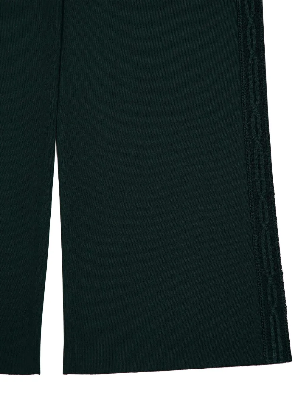 Ferragamo Geribbelde broek met kant Blauw