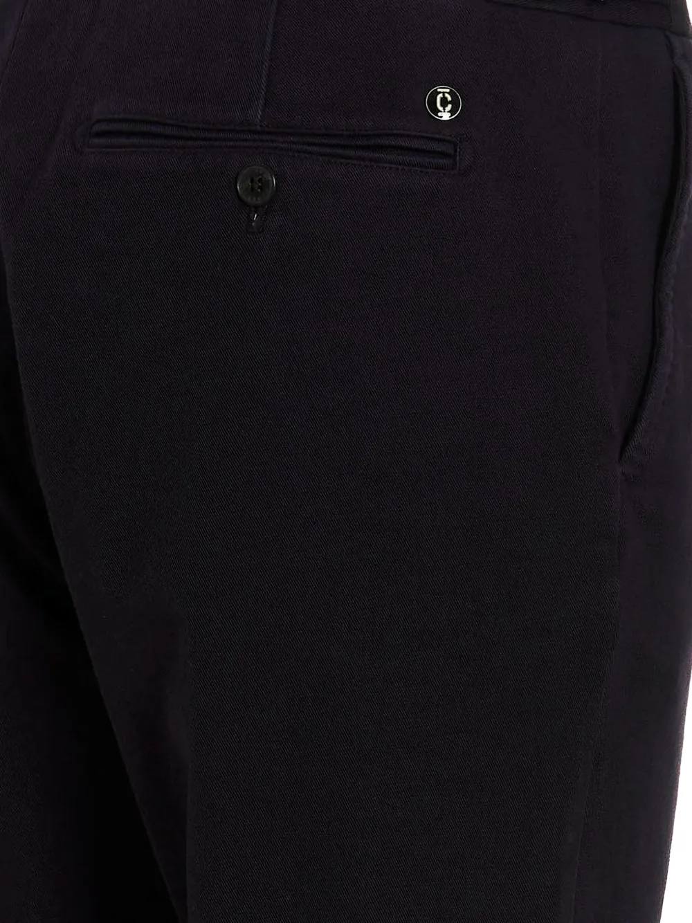 Closed belted trousers Zwart