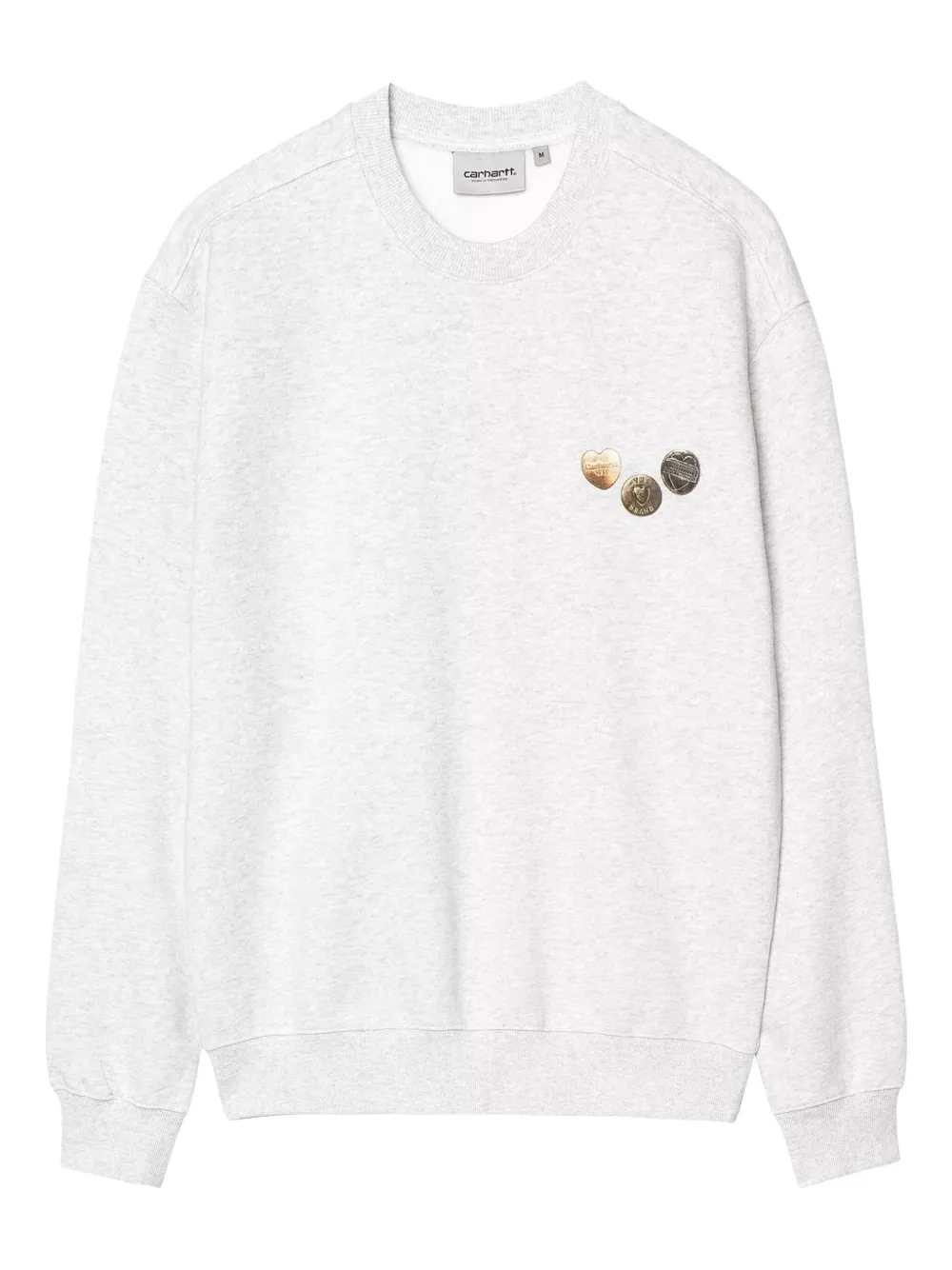 Carhartt WIP Button crew-neck sweatshirt | Grey | Image 1