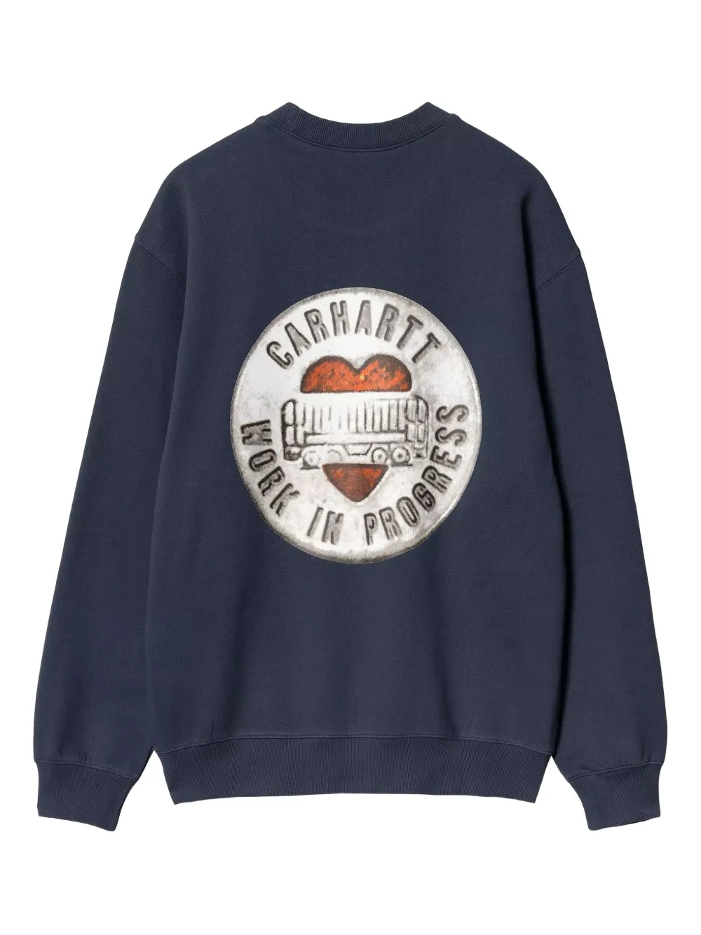 Carhartt WIP Button graphic-print sweatshirt - Blauw