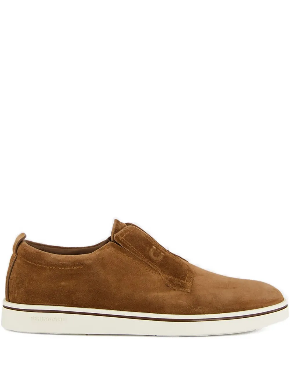Ferragamo slip-on suede derbies 006 BROWN