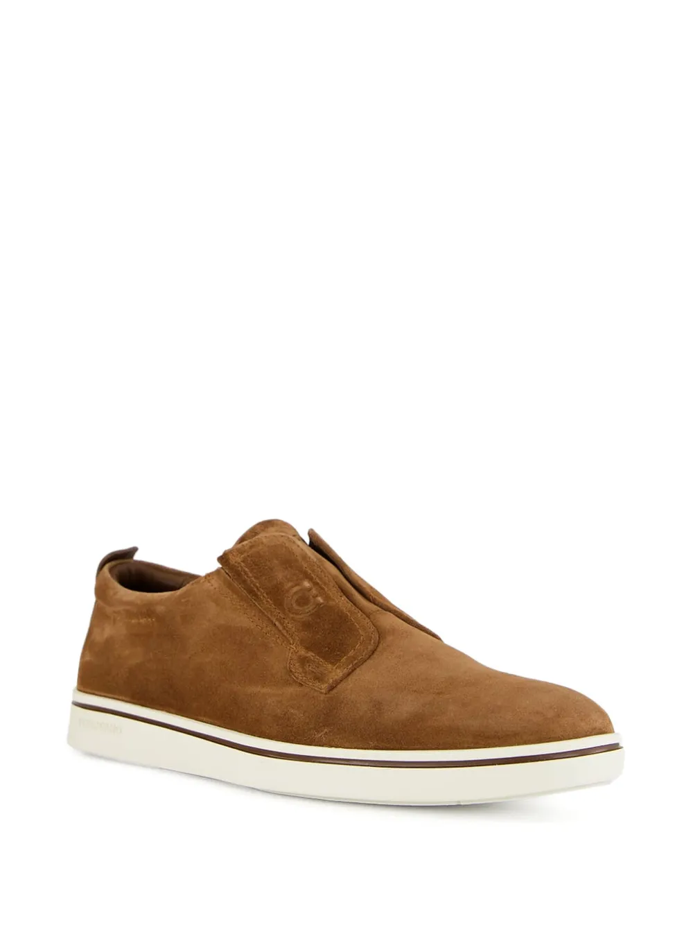 Ferragamo slip-on suede derbies 006 BROWN