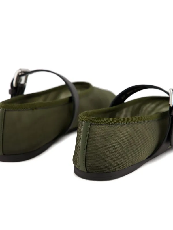 Miu Miu buckle-fastening Ballet Flats | Green | FARFETCH