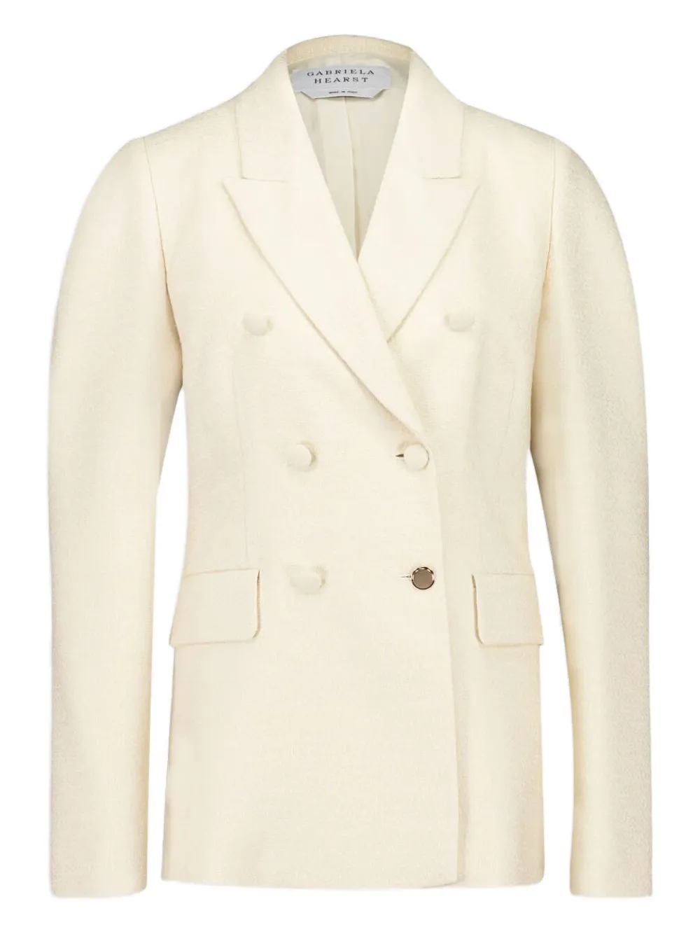 double-breasted silk blazer