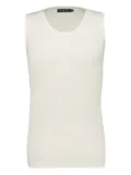 Frescobol Carioca Prado ribbed cotton-blend vest - White