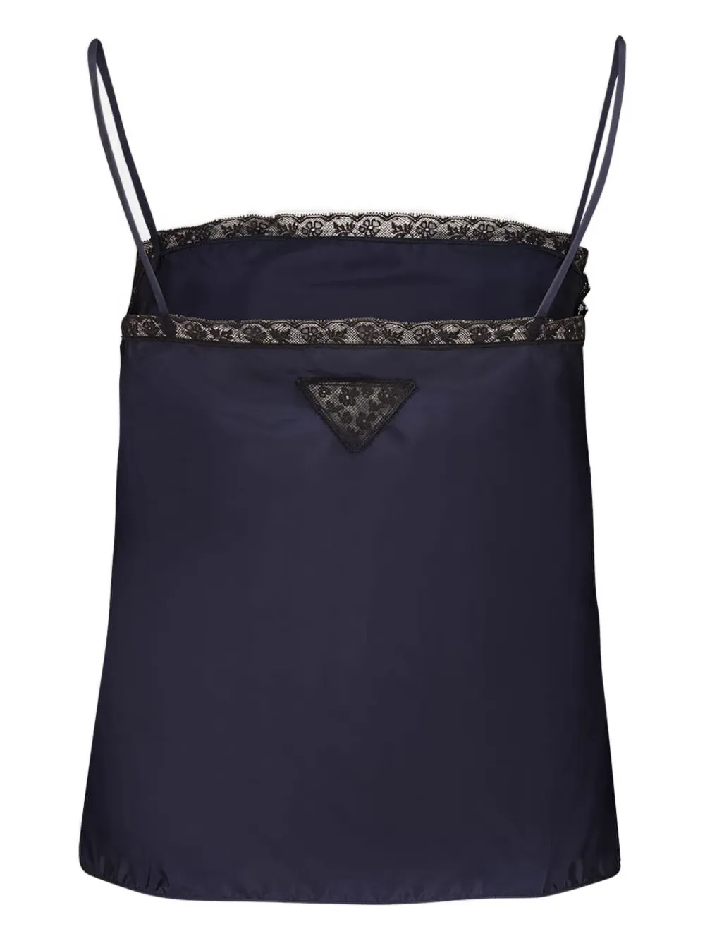 Prada Tanktop met kanten afwerking Blauw