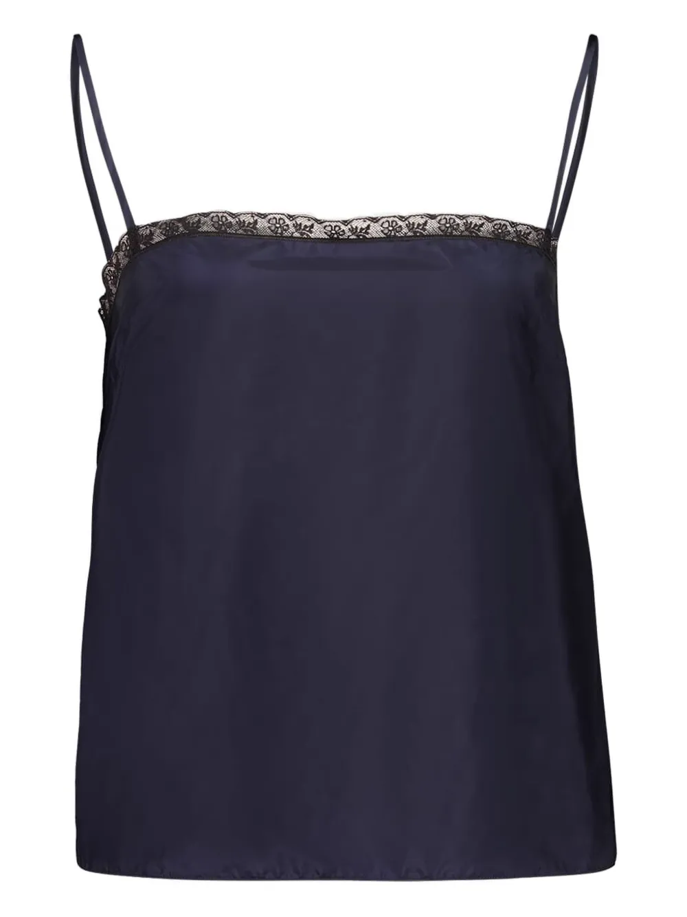 Prada Tanktop met kanten afwerking Blauw