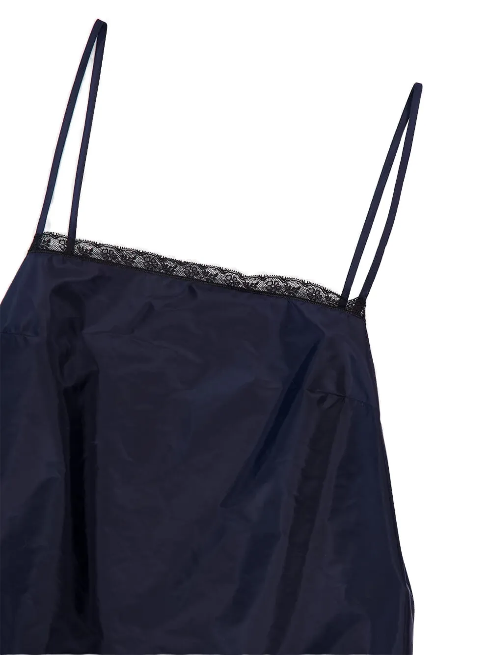 Prada Tanktop met kanten afwerking Blauw