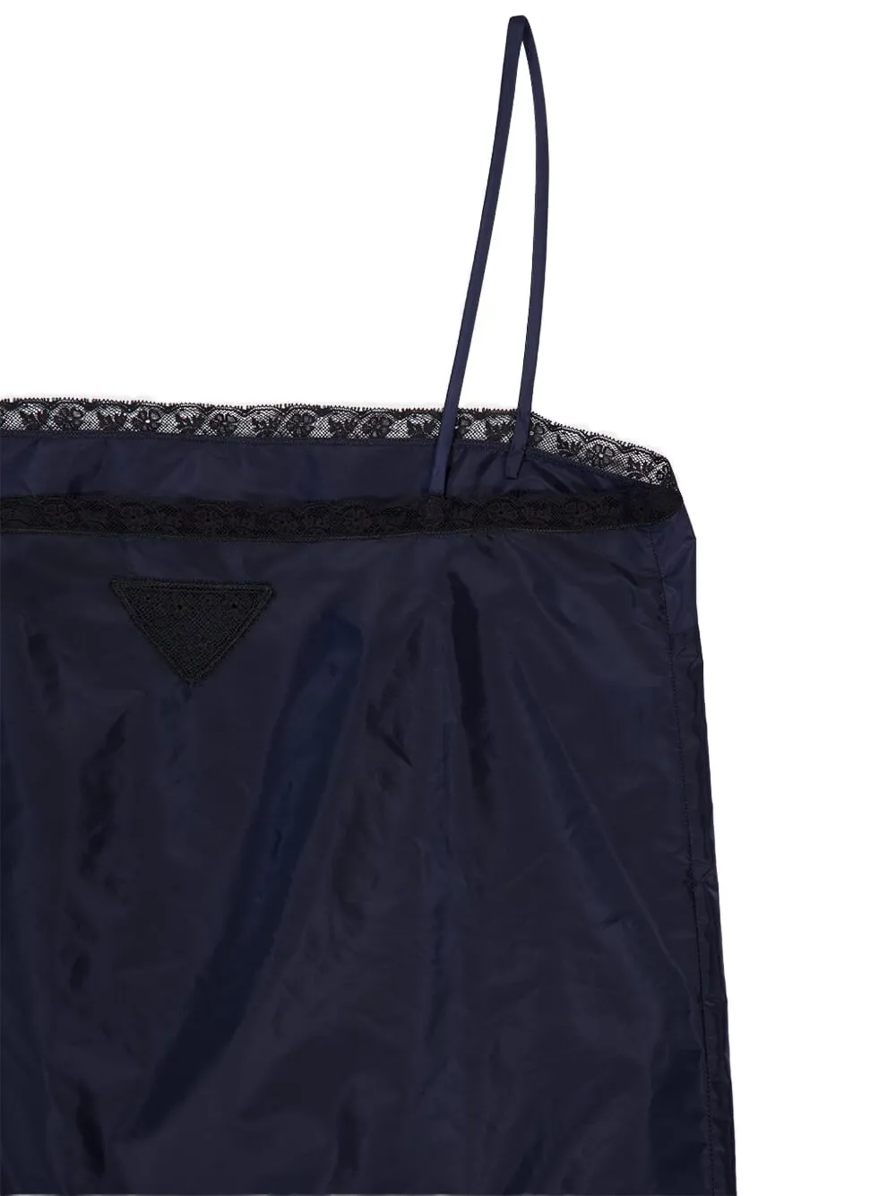 Prada Tanktop met kanten afwerking Blauw
