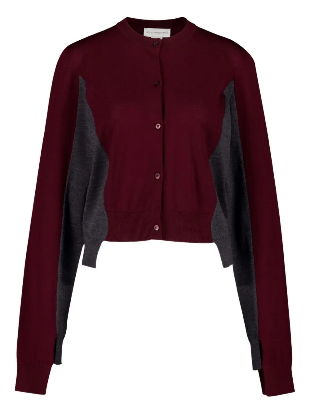 Stella McCartney colour-block wool cardigan Rood