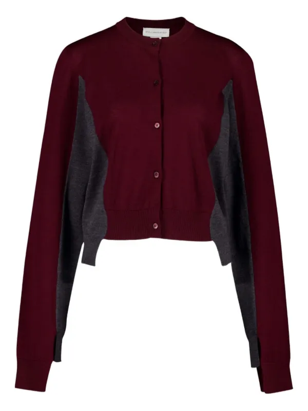 STELLA McCARTNEY バイカラー カーディガン Stella McCartney カラーブロック カーディガン | レッド | FARFETCH JP