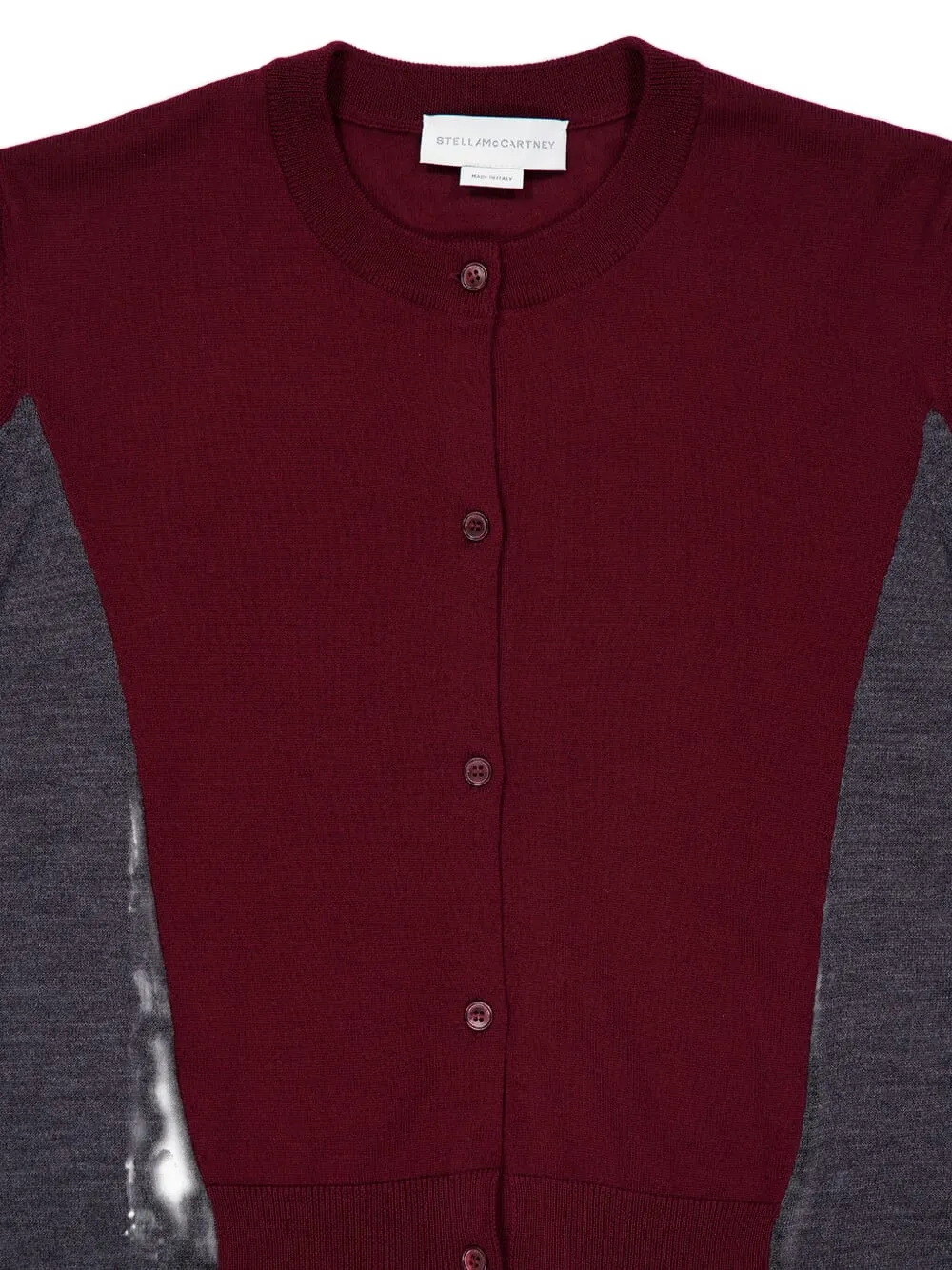 Stella McCartney colour-block wool cardigan Rood