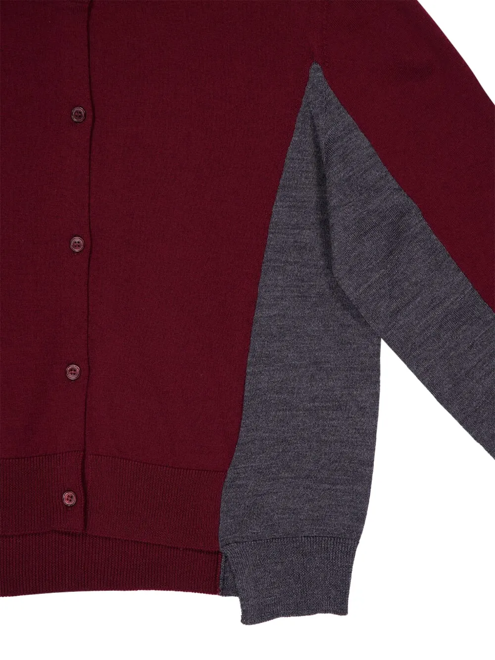 Stella McCartney colour-block wool cardigan Rood