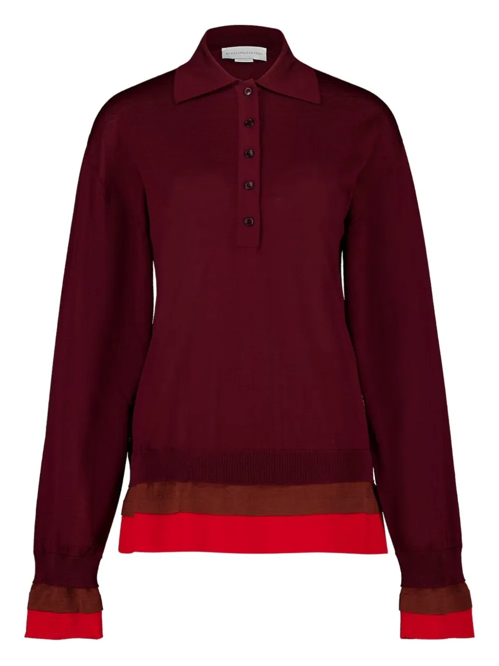 Stella McCartney layered polo-neck top | Red | Image 1
