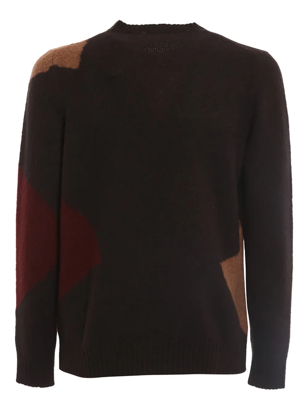 Drumohr Abstract-pattern Cotton Sweater In Brown