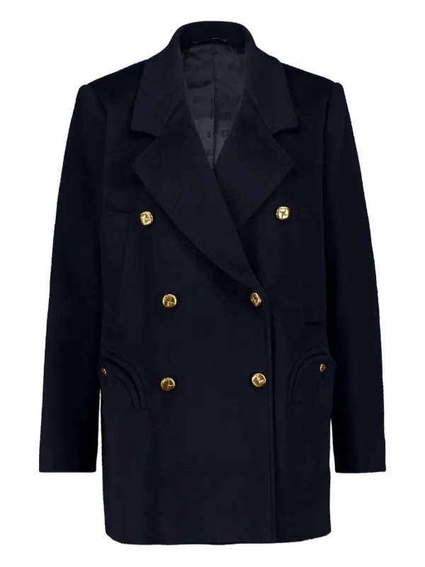 BLAZÉ Milano Joyme Double-breasted Peacoat in Blue