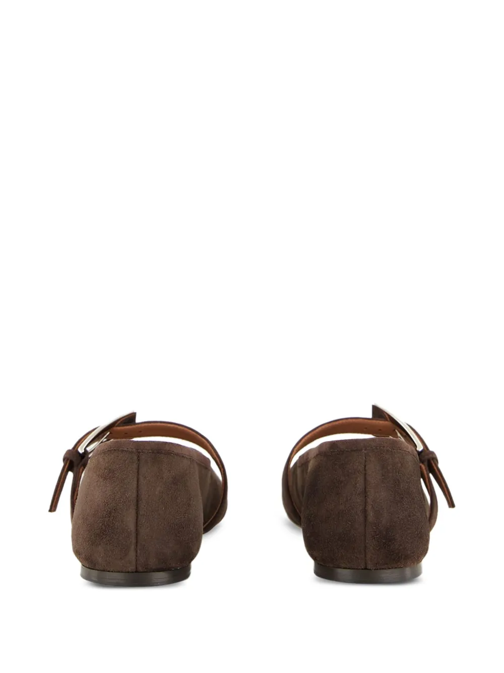 Paris Texas Sveva buckle suede ballet flats Brown