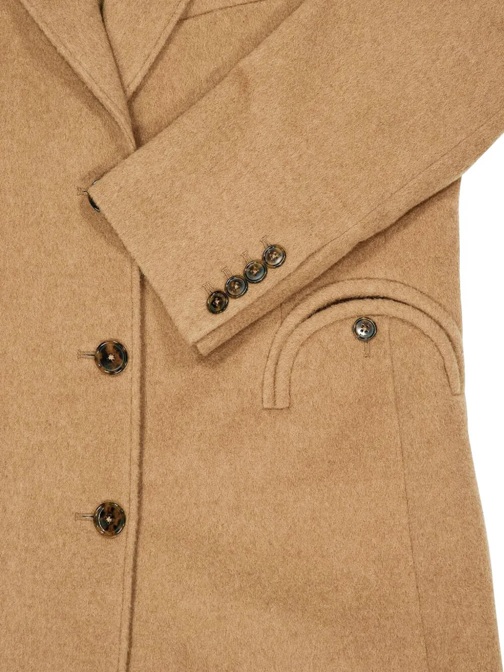  Blazé Milano Mylius Buttoned Coat - Brown 