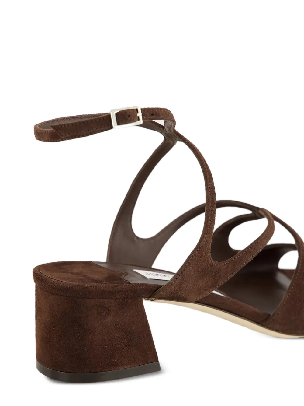 Jimmy Choo 45mm Azilia mid-heel cut-out sandals Brown