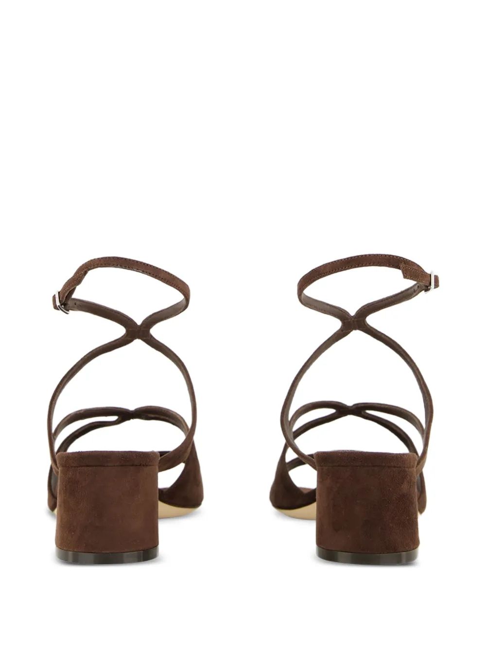 Jimmy Choo 45mm Azilia mid-heel cut-out sandals Brown