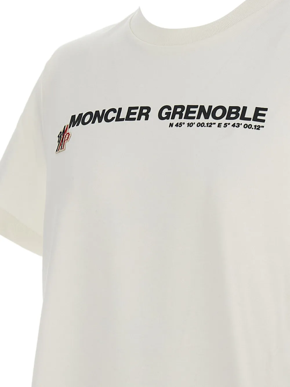 Moncler Grenoble logo-patch crew-neck T-shirt Wit
