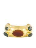 PAULA gemstone-embellished cuff bracelet - Gold