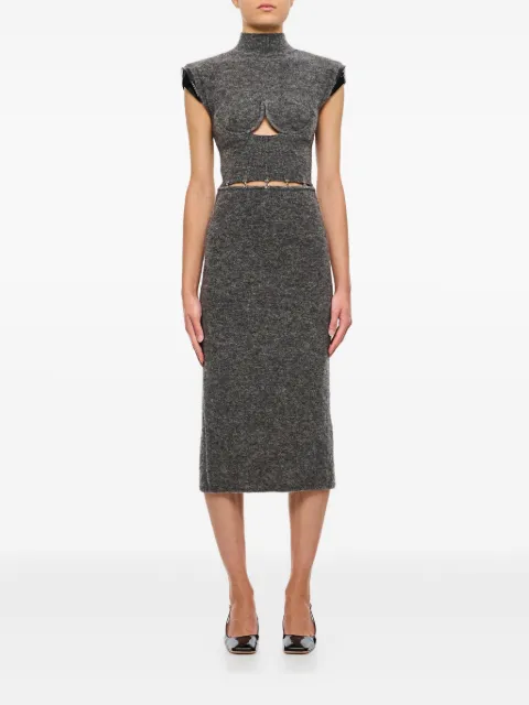Sportmax cut-out turtleneck midi day dress