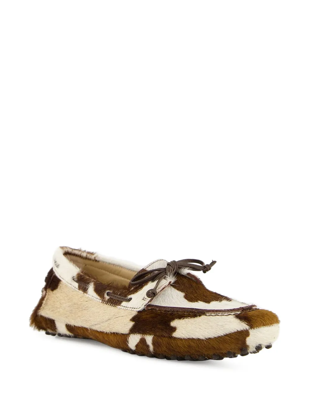 Le Monde Beryl Driver loafers met kalfshaar - Beige